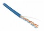 Кабель UUTP4-C5E-S24-IN-PVC-BL-305 (UTP4-C5E-SOLID-BL-305) витая пара UTP (U/UTP) кат.5e 4 пары (24 AWG) ож (solid) PVC (305м) син. Hyperline 42011 364381