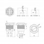 Кнопка антивандальная d19 12В Фикс (5с) ON-OFF/OFF-ON подсв/красн. Rexant 36-3420 499764