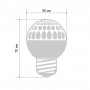 Лампа светодиодная d-50 9LED 1Вт шар E27 420лм 220-240В красн. Neon-Night 405-212 248518