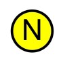 Наклейка "N" 10х15мм EKF an-2-07 92970