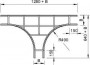Ответвитель T-образный горизонт. для лестн. лотка осн. 300х60 LT 630 VS FT OBO 6213839 294133