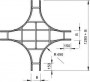 Ответвитель крестообразный горизонт. для лестн. лотка осн. 600х110 LK 116 FT OBO 6219667 281063