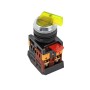 Переключатель ANLC-22 2P жел. с подсветкой 380В NO+NC EKF psw-anlc-2p-o-380 311521