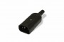 Разъем CON-IEC320C14 IEC 60320 C14 220В 10А на кабель (плоские выступающие штыревые контакты в пласт. обрамлении) Hyperline 47998 290452