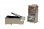 Разъем PLUG-8P8C-U-C5-SH-100 RJ45(8P8C) под витую пару кат. 5e экранир. универс. (для одножил. и многожил.кабеля) (уп.100шт) Hyperline 49375 281950
