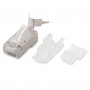Разъем PLUG-8P8C-UV-C6A-SH-50; RJ45(8P8C) под витую пару 10Gb кат. 6A (50 µ"/ 50 микродюймов) экран. универс. для ож и мж кабеля со вставкой (уп.50шт) Hyperline 230131 407515