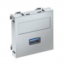 Рамка Modul45 мультимедийная USB 3.0 A MTG-U3A S AL1 серебр. OBO 6104880 357975