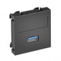 Рамка Modul45 мультимедийная USB 3.0 A MTG-U3A S SWGR1 черн. OBO 6104877 357977