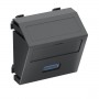 Рамка Modul45 мультимедийная USB 3.0 A MTS-U3A S SWGR1 черн. OBO 6104889 357978