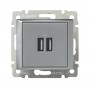 Розетка USB 2-м СП Valena алюм. Leg 770270 299326