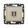 Розетка USB 2-м СП Valena сл. кость Leg 774170 299325