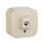 Розетка информационная 1-м ОП Quteo RJ45 CAT.5E UTP сл. кость Leg 782254 255260