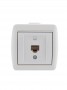 Розетка компьютерная 1-м ОП Ната RJ45 бел. Lezard 710-0200-139 193052