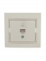 Розетка компьютерная 1-м СП Мира RJ45 крем/крем Lezard 701-0303-139 203896