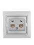 Розетка компьютерная 2-м СП Мира RJ45 метал. сер. Lezard 701-1010-141 199996