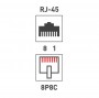 Розетка сетевая LAN на стену 2 гнездо 8Р8С (RJ-45) 5кат. Rexant 06-0105-C 510459